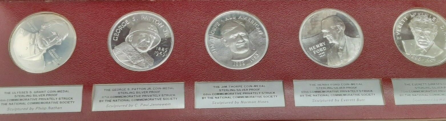 National Commemorative Society Series II Sterling Silver 50 Medal Set Proof