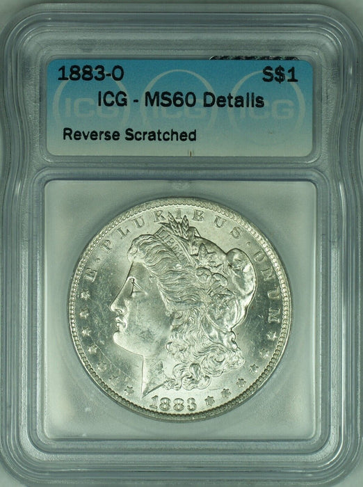 1883-O Morgan Silver Dollar $1 Coin ICG MS 60+ Details (23) B