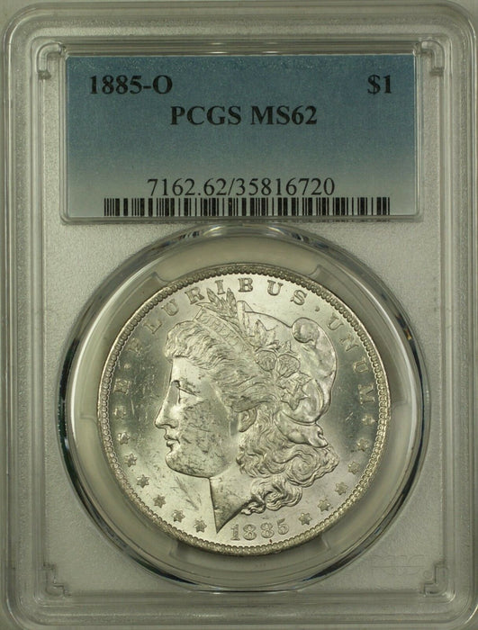 1885-O Morgan Silver Dollar $1 Coin PCGS MS-62 (5)