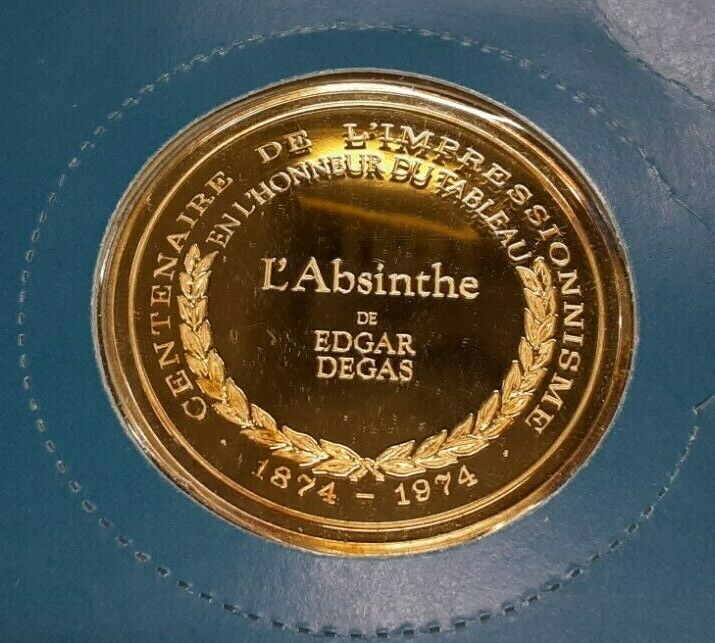 Masterpieces of Impressionism Gold Plated .925 Silver PR Medal-Luncheon/Grass