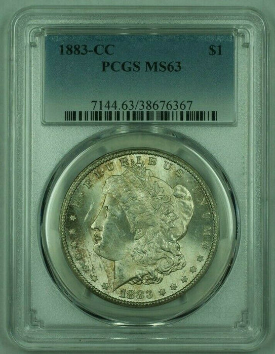 1883-CC Morgan Silver Dollar S$1 PCGS MS-63 Beautiful Toning Toned (A) (26)