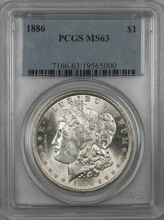 1886 Morgan Silver Dollar $1 PCGS MS-63 (Better Coin) (H) RL