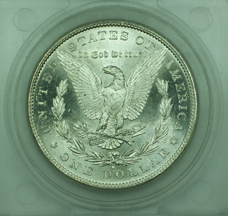 1881-S Morgan Silver Dollar Toned In Hard Plastic Holder