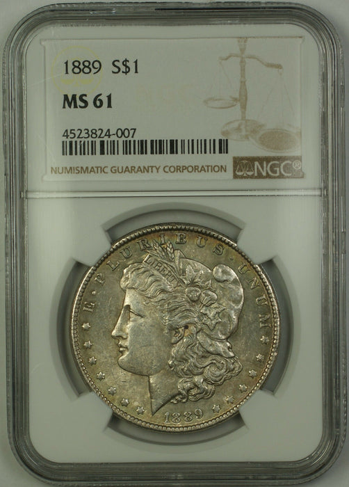 1889 Morgan Silver Dollar $1 NGC MS-61 Toned (Better Coin) (15)