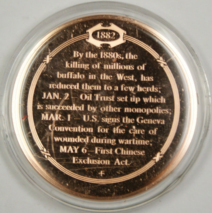Bronze Proof Medal The Buffalo Nears Extinction 1882