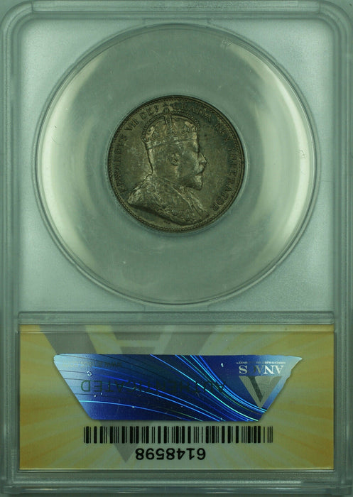 1905 Canada 25 Cents Quarter Silver Coin ANACS AU-50 Better Coin (WB1)