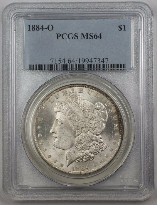 1884-O US Morgan Silver Dollar $1 Coin PCGS MS-64 (Better) BR3 O