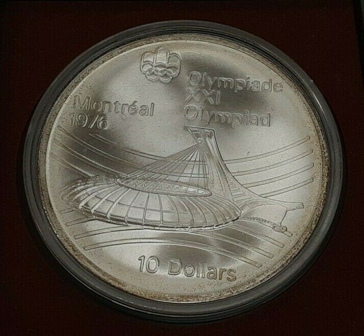 1976 Canada RCM 10 Dollar Silver 1976 Montreal Olympic Games Silver Coin