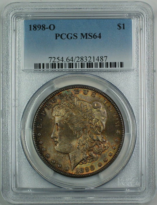 1898-O Morgan Silver Dollar Coin $1 PCGS MS-64 *Toned*