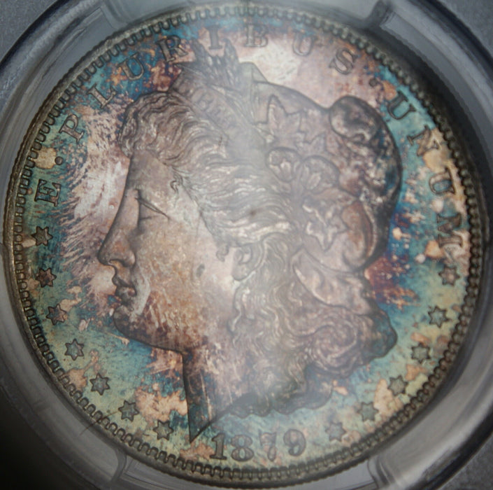 1879-S Morgan Silver Dollar, PCGS MS-64+, Spectacularly Toned, DGH
