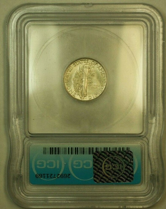 1945 Silver Mercury Dime 10c Coin ICG MS-65 EE