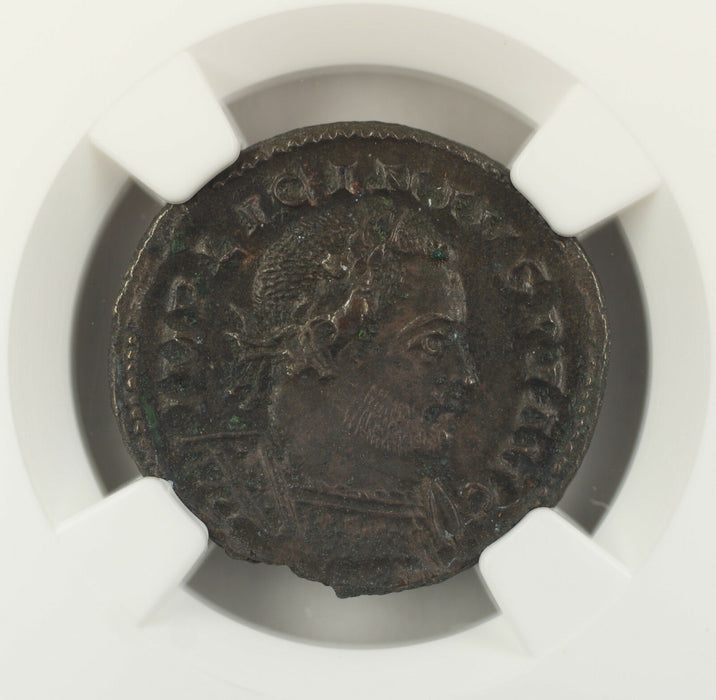 AD 308-324 Roman BI Reduced Nummus Coin Licinius I London Mint NGC Ch XF AKR