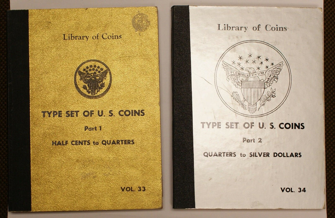 Library of Coins Type Set of U.S. Coins Part 1&2, Half Cents- Silver Dollars