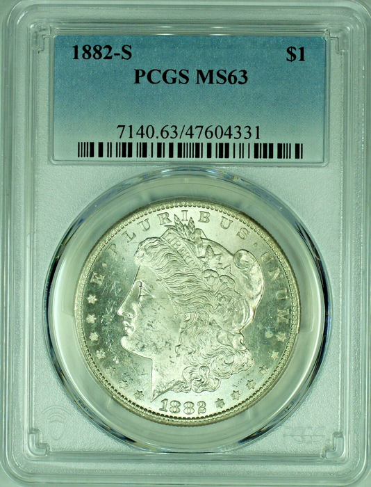 1882-S Morgan Silver Dollar PCGS MS 63 47