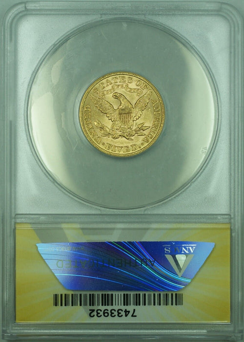1908 Liberty Head Half Eagle $5 Gold Coin  ANACS MS-61