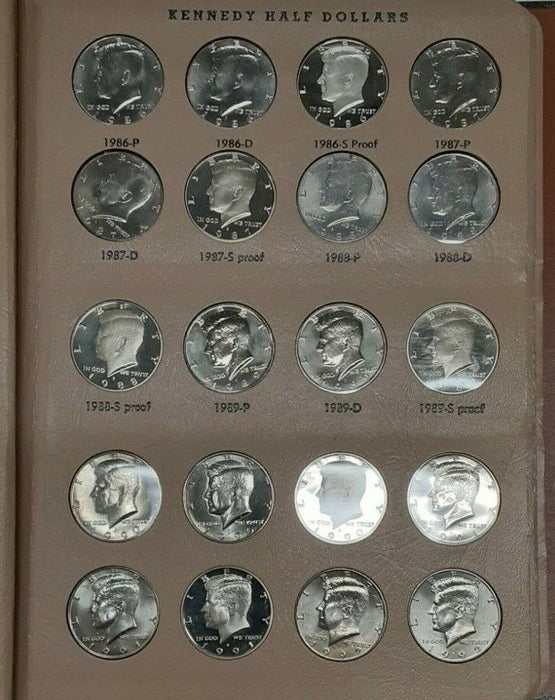 1964-96,05 Kennedy Half Dollar Set in Dansco Coin Album w/Proof Only Issues