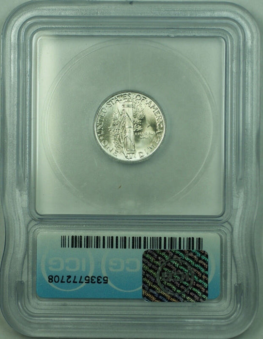 1937 Mercury Silver Dime 10c Coin ICG MS-66 (Looks Full Split Bands) (53B)