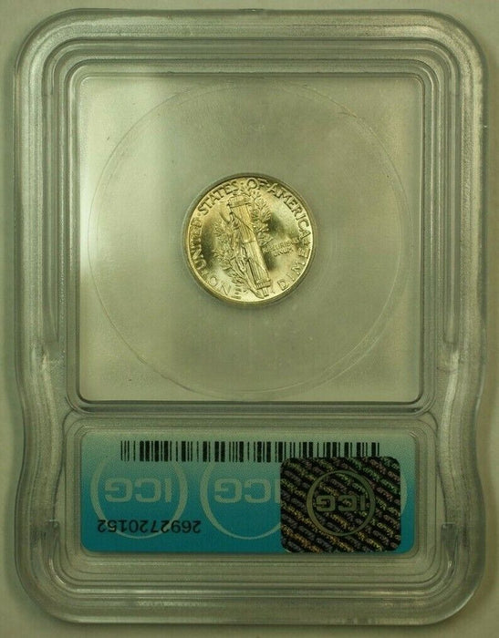 1944 Silver Mercury Dime 10c Coin ICG MS-65 Y
