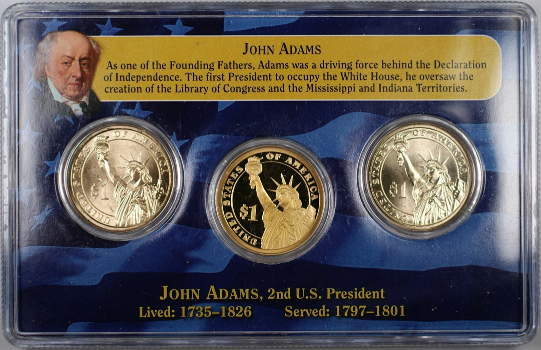 2007 John Adams Presidential Coin Set First Day of Issue $1