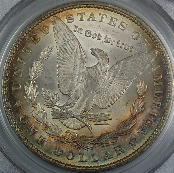 1896 Morgan Silver Dollar Coin, PCGS MS-63, Toned