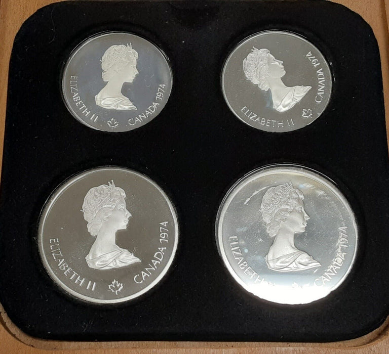 Complete 1976 Canada Montreal Olympic Games .925 Silver 28 Coin Set in RCM OGP