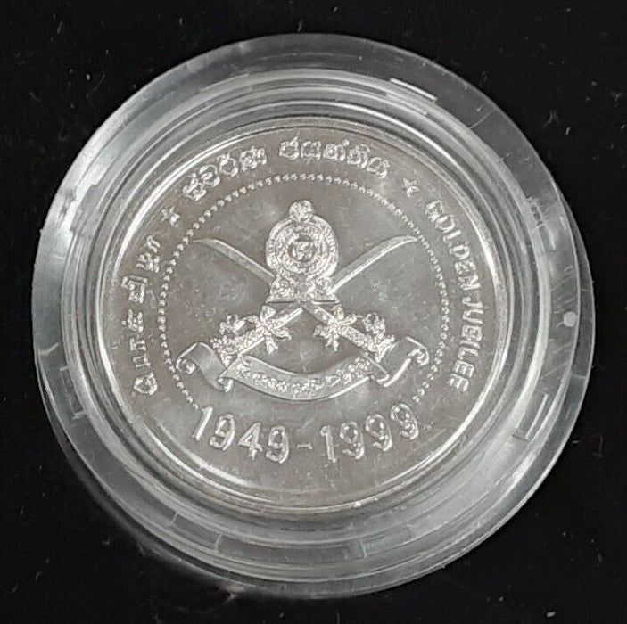 1999 Sri Lanka 1 Rupee Commem Coin Proof-Like 50th Ann of Army in OGP W/COA