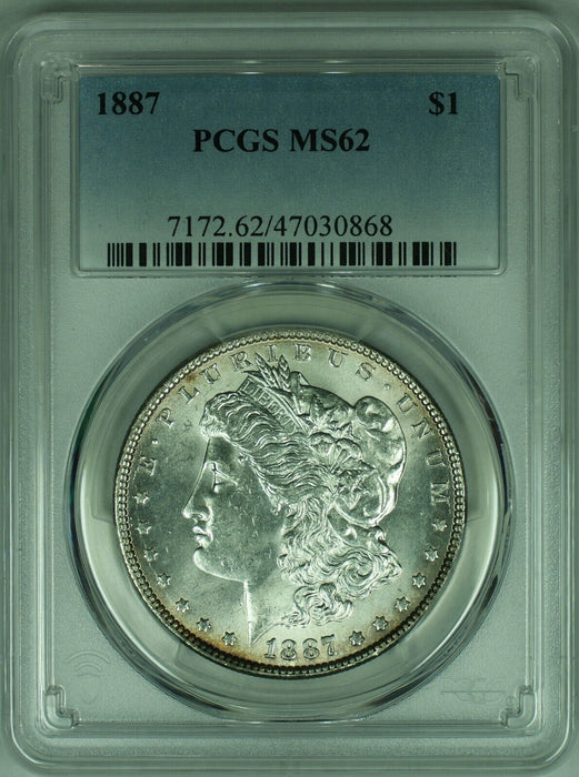 1887 Morgan Silver Dollar Coin  PCGS MS-62   (39A)