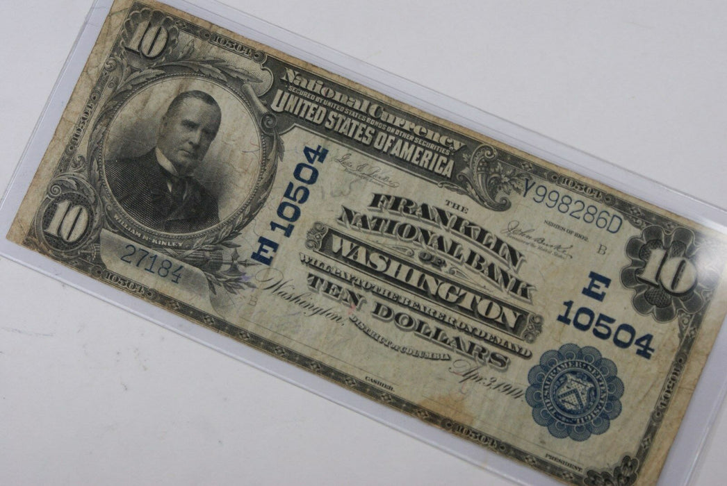 $10 april 3 1914 THE NATIONAL FRANKLIN NATIONAL BANK OF WASHINGTON DC