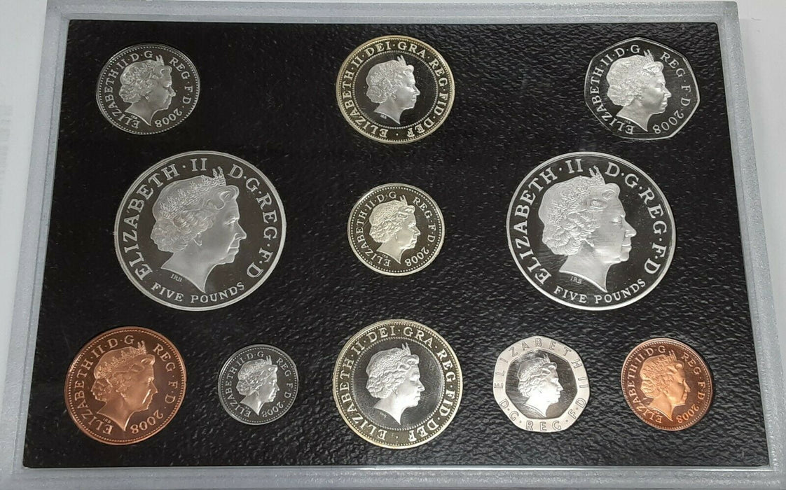 2008 United Kingdom Deluxe Proof Set - 11 Gem Coins in Plastic Case