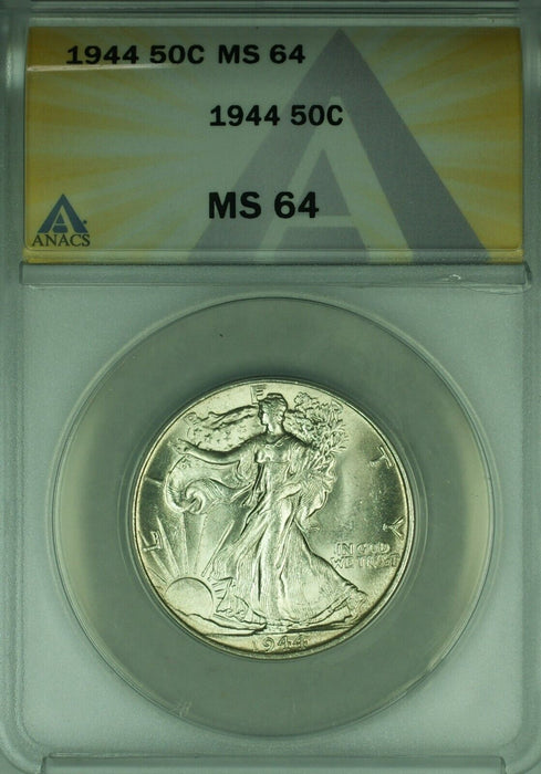 1944 Walking Liberty Silver Half Dollar 50c ANACS MS-64  (44)