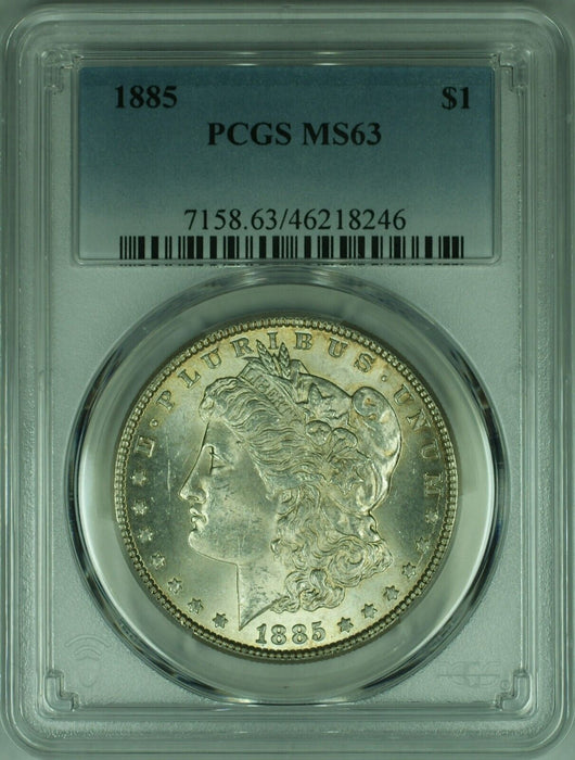 1885 Morgan Silver Dollar Coin PCGS MS-63  (47)