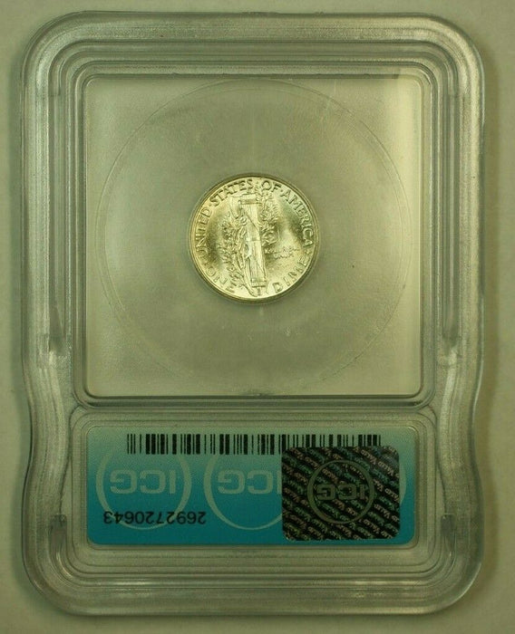 1943 Silver Mercury Dime 10c Coin ICG MS-65 (2L)