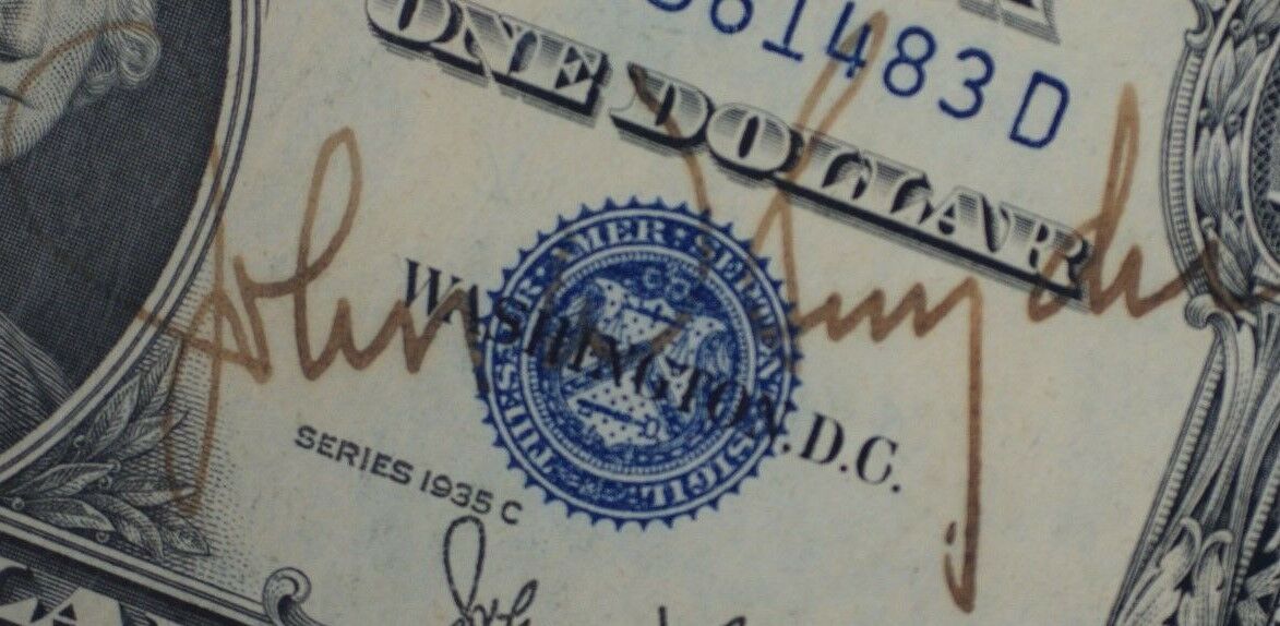 1935 $1 Dollar Silver Certificate Signed John W Snyder Secretary to Treasurer