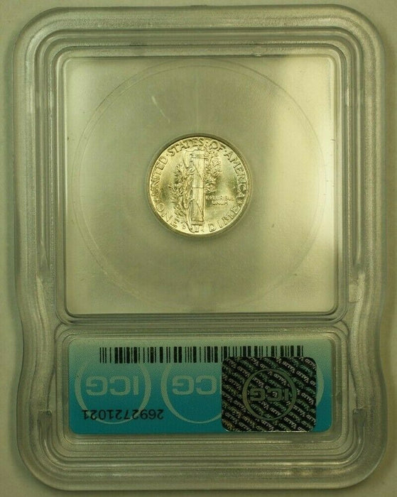 1945-D Silver Mercury Dime 10c Coin ICG MS-65 K
