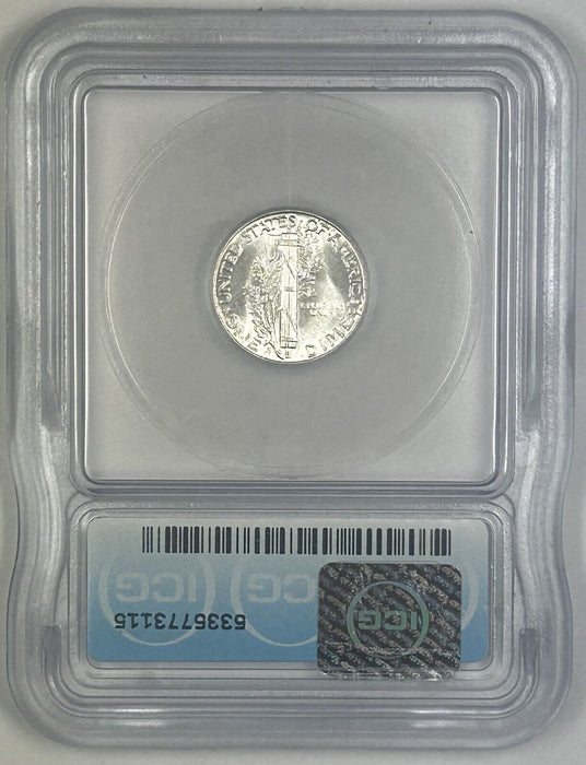 1944-S Mercury Silver Dime 10c Coin ICG MS 63 (Near FB) (54) A