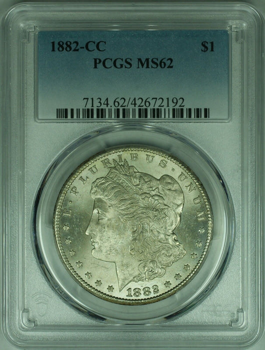 1882-CC Morgan Silver Dollar Coin $1 PCGS MS-62 (37)