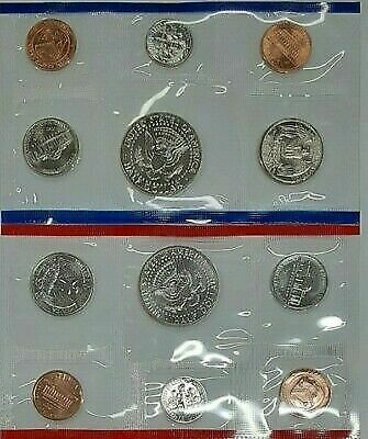 1995 P&D United States 10 Coin BU Mint Set as Issued In OGP W/ Envelope & COA