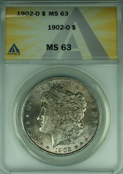 1902-O Morgan Silver Dollar $1 Coin ANACS MS-63 Toned   (45)