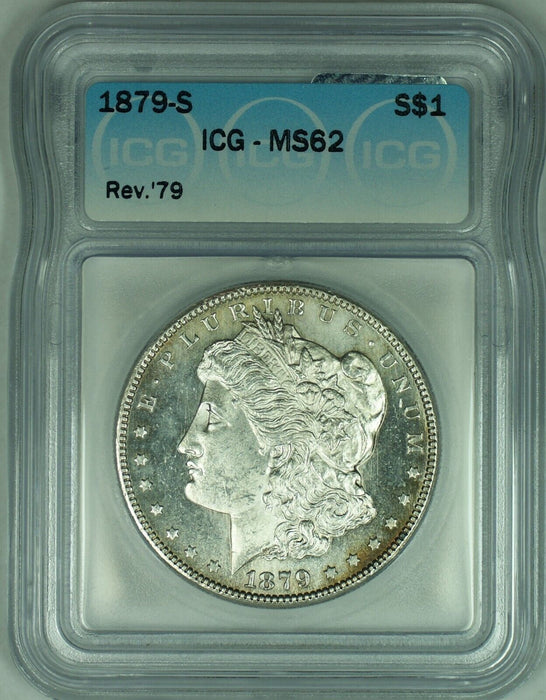 1879-S Morgan Silver Dollar Semi-Proof Like $1 Coin ICG MS 62 (23)