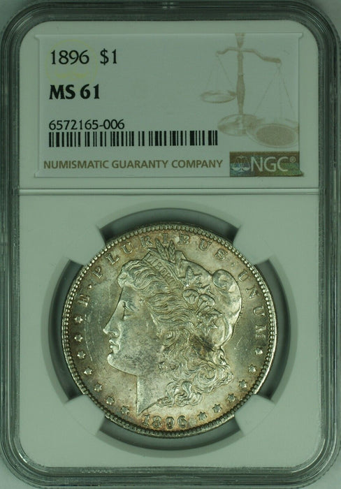 1896 Morgan Silver Dollar $1 NGC MS-61 Toned Better Coin   (46)