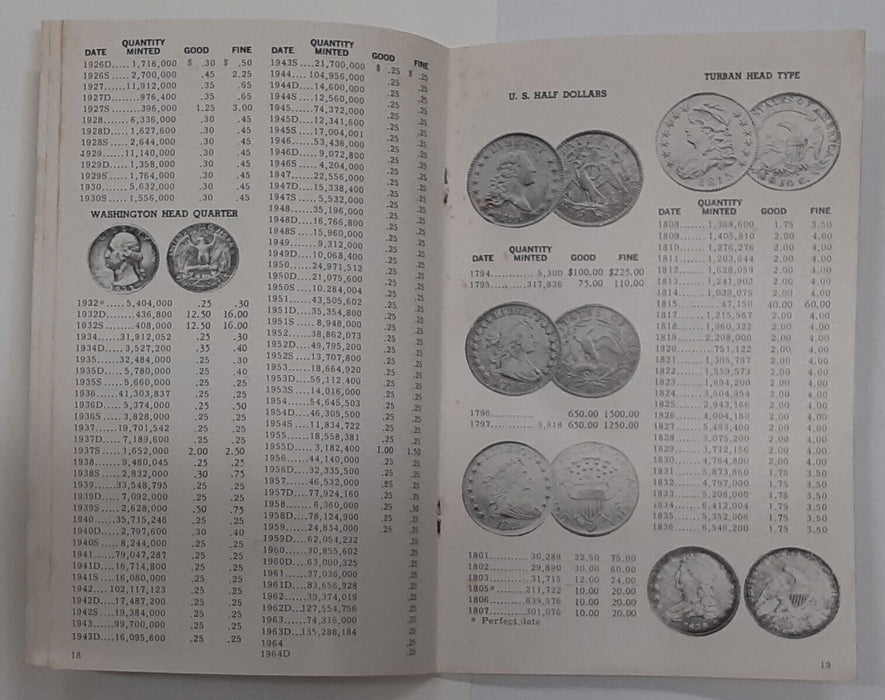 Brownlee's Green Book of Rare Coins 1966 Edition - Used But VG Condition