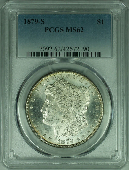 1879-S Morgan Silver Dollar Coin $1 PCGS MS-62 (37)