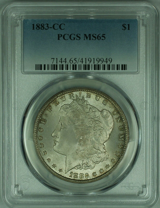 1883-CC Morgan Silver Dollar S$1 PCGS MS-65 Toned  (35A)