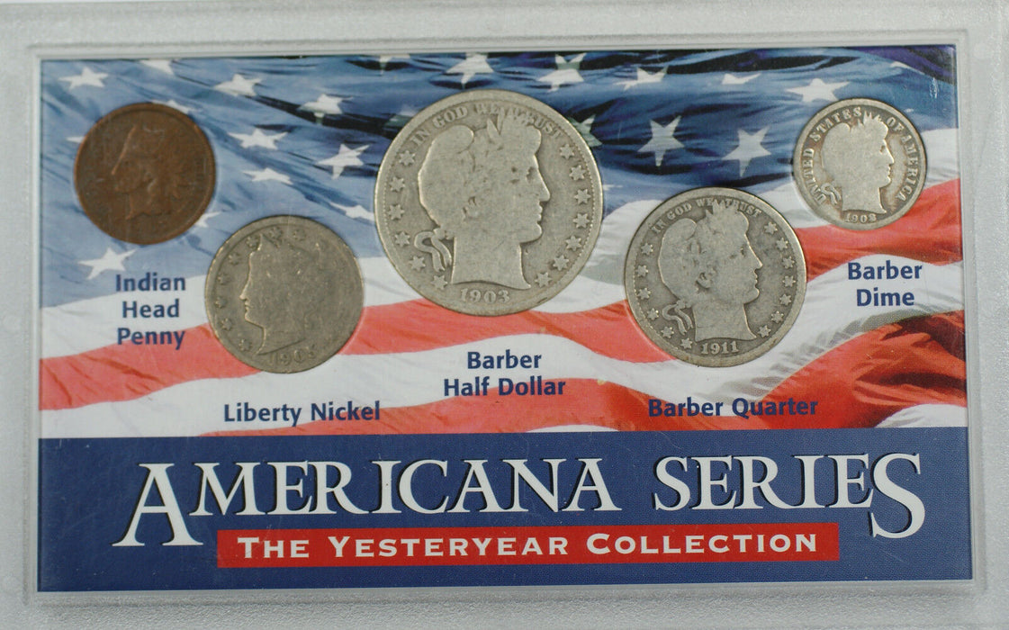 Americana Series Yesteryear Collection Silver Barber Half Dollar, Quarter & Dime