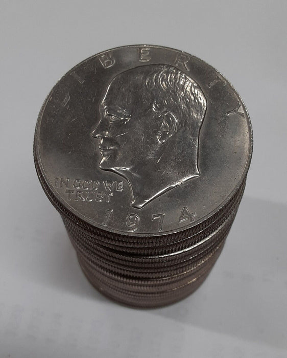 1974 $1 Eisenhower Ike Dollar Brilliant Uncirculated BU Roll 20 Coins