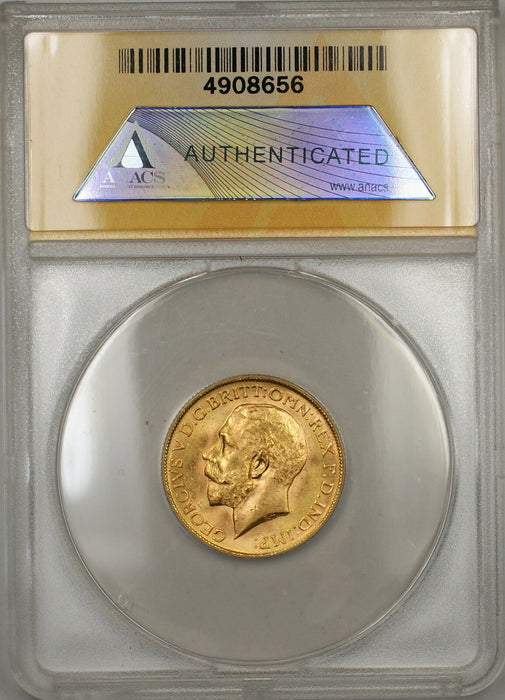 1912-M Australia Sovereign Gold Coin ANACS MS-63 Choice BU