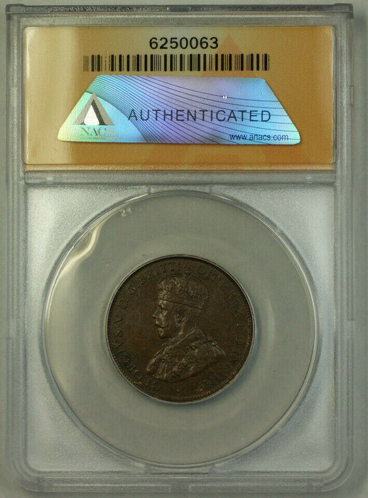 1935 Australia Half Penny 1/2p Copper Coin ANACS MS-63 BRN