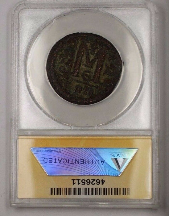 574-575 Byzan Silver Coin Justin II AE Follis Constantinople ANACS F-12 PRX
