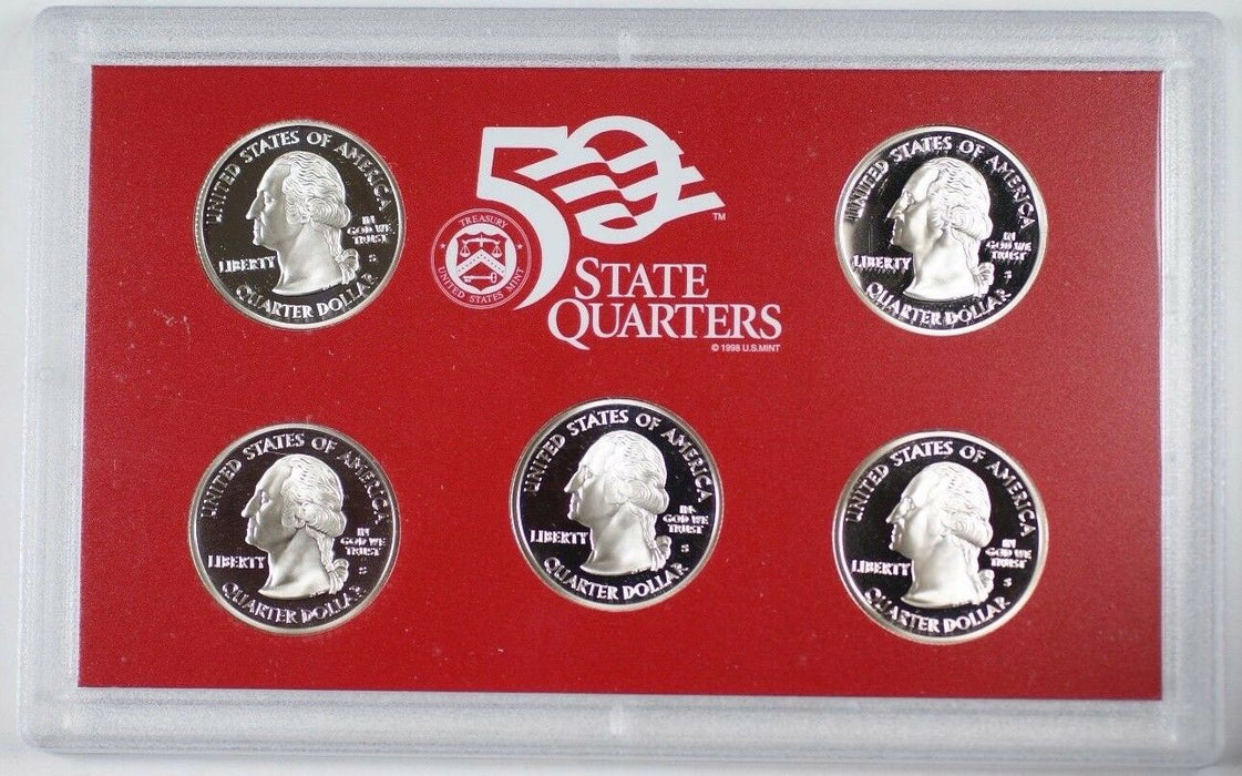 2006 State Quarters SILVER Proof Set 5 US Mint Coins