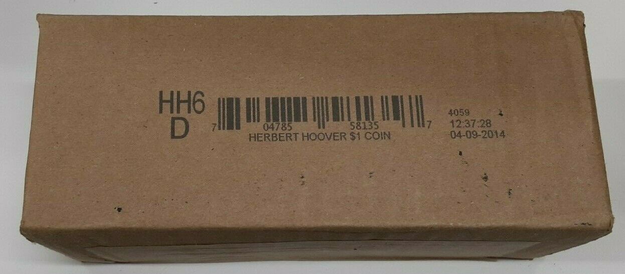 2014-D Herbert Hoover Presidential Dollar Sealed Box of 250 BU 1$ Coins